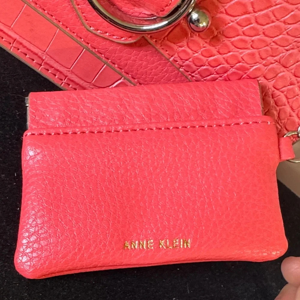 Elegant Coral Anne Klein Small Top Handle Satchel